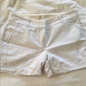J. Crew White Bermuda Shorts Lightweight Cotton